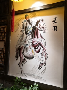 梧州餐厅旺城广场小龙坎老火锅墙绘9